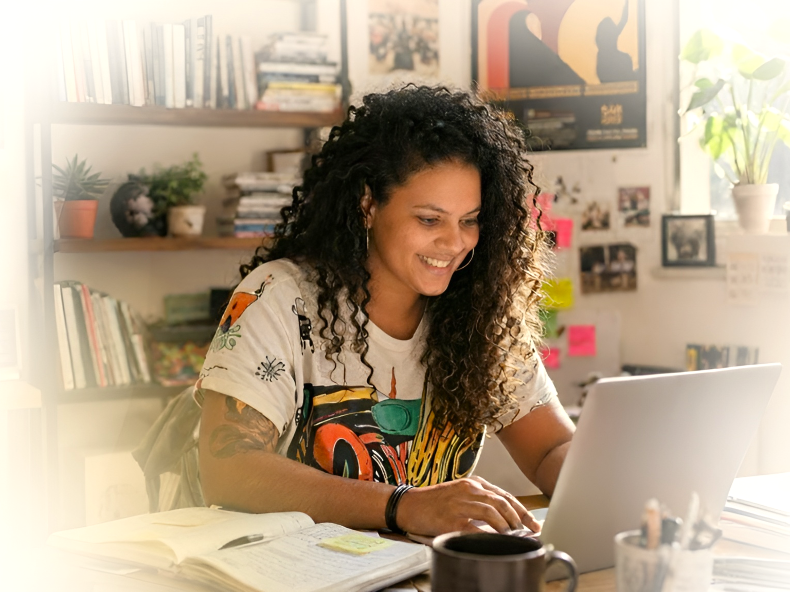 Produtora cultural a trabalhar com o CultureFlow